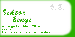 viktor benyi business card