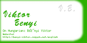 viktor benyi business card